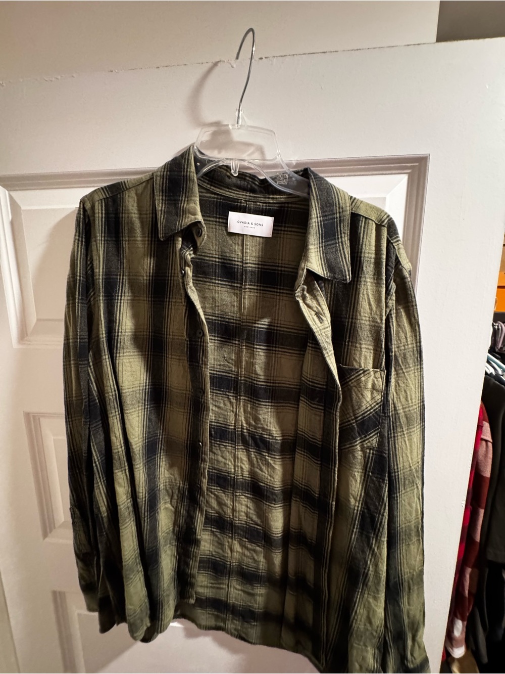 Grayers Olive and Black Plaid Button-Down Shirt
